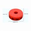 Set de 2 magneți educativi pentru matematică, un singur disc roșu văzut din față, cu măsurile marcate: 3 cm lățime, 3 cm lungime și 1 cm grosime.