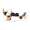 avion-stem-din-lemn-dimensiuni Avion STEM din lemn, biplanul din lemn văzut lateral, cu cotele 18 cm, 9 cm și 15 cm marcate
