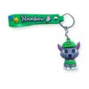 Brelocuri Paw Patrol, cu bandă verde cu inscripția Rainbow și figurină de cățeluș gri-albăstrui cu șapcă și vestă verde