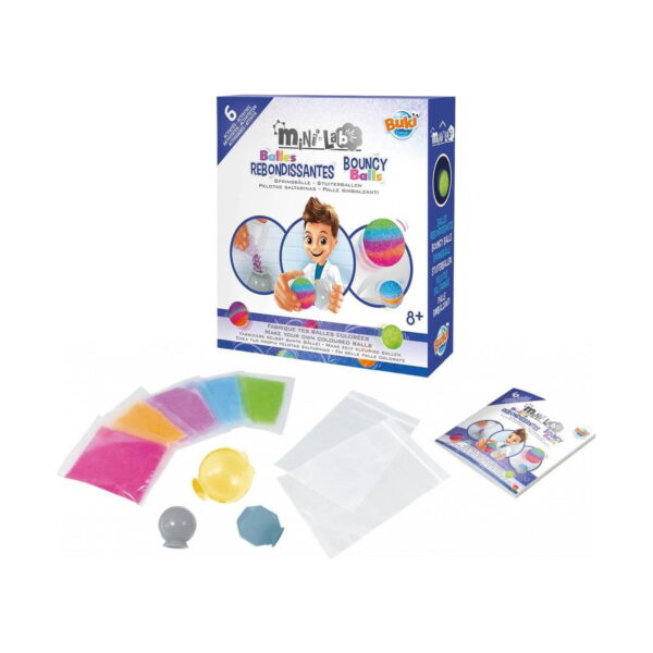 experimente-stem-3-in-1-continut-3 Experimente STEM, cutia Mini Lab Bouncy Balls cu pungi de granule colorate, forme sferice și accesorii