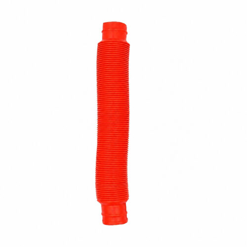 Fidget Pop Tubes roșu, fidget roșu, striat, așezat vertical pe fundal alb