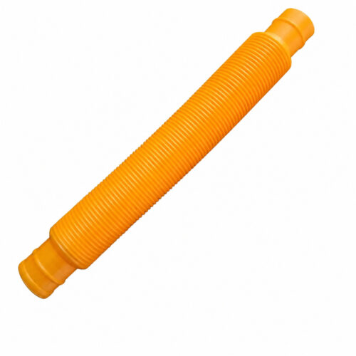 Fidget Pop Tubes XL, pliabil portocaliu, întins, pe fundal alb