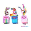 geanta-pop-it-huggy-wuggy-roz-2 Geantă Pop It Huggy Wuggy, trei genți Pop It Huggy Wuggy în culori diferite (curcubeu-roz, albastră și roz) cu baretele lor