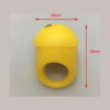 inel-squishy-emoji-dimensiuni Inel squishy Emoji, emoji galben pe fundal deschis, cu cote marcate: 29 mm lățime și 40 mm înălțime