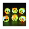 inel-squishy-emoji-iluminat Inel squishy Emoji, șase inele emoji aprinse în întuneric, cu lumină verde și roșie