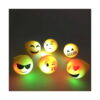 inel-squishy-emoji-iluminat-2 Inel squishy Emoji, șase inele emoji aprinse pe fundal întunecat, cu lumină verde în partea de jos