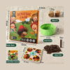 joc-educativ-aventura-cu-aricii-dimensiuni Joc educativ Aventura cu aricii, grafic cu cotele componentelor: cutia 32 × 31 × 3,5 cm, două zaruri de 1,8 cm
