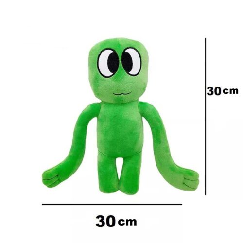 Jucărie de pluș Rainbow Friends, verde din Rainbow Friends, cu ochi mari albi și brațe lungi