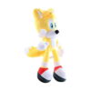 Jucărie de pluș Sonic, tails fotografiată din lateral, orientată spre dreapta, fundal alb