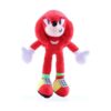 Jucărie de pluș Sonic, knuckles din Sonic: personaj roșu cu mănuși albe, bot bej și pantofi roșii cu gri și verde