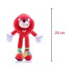 Jucărie de pluș Sonic, jucăria Knuckles cu o săgeată verticală și marcajul 25 scris cu caractere chirilice