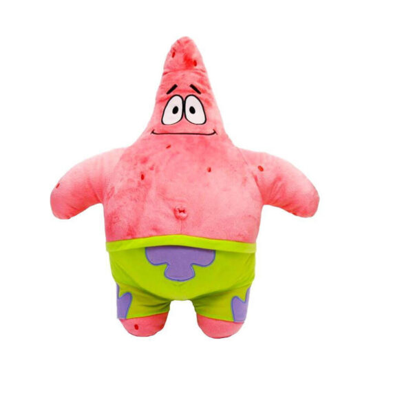 jucarie-patrick-spongebob Jucărie de pluș SpongeBob, patrick Star: stea de mare roz cu pantaloni scurți verzi cu flori mov