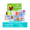 kit-de-pictura-cu-nisip-colorat-12-planse-continut Kit de pictură cu nisip colorat, cutia verde cu rățușcă, douăsprezece sticluțe de nisip, planșe cu rățușcă și elicopter