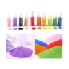 kit-de-pictura-cu-nisip-colorat-12-planse-continut-3 Kit de pictură cu nisip colorat, zece sticluțe de nisip aliniate, fiecare cu o mostră dedesubt