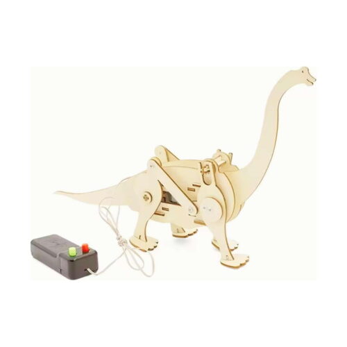 Kit STEM Brachiosaurus din lemn, dinozaur brachiosaurus din lemn asamblat, cu gât lung