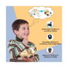 kit-stem-carucior-din-lemn-info Kit STEM Cărucior din lemn, grafic cu un băiat zâmbind, un balon de gând în care piesele devin mașinuță