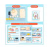 Kit STEM Robot de desen din lemn, montaj de catalog cu Materials List, ambalajul produsului și două pagini de instrucțiuni