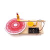 Kit STEM Robot de desen din lemn, robotul asamblat cu discul cu spirală roșie, brațul lung