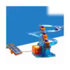 kit-stem-tobogan-solar-6 Kit STEM Tobogan solar, toboganul solar asamblat, fotografiat pe fundal albastru