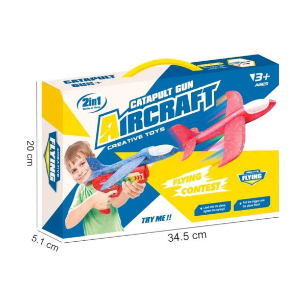 Lansator de avion Unlimit, cutia Catapult Gun Aircraft cu marcaje 3+ și dimensiuni 34,5 x 20 x 5,1 cm