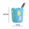 penar-diy-pentru-copii-cu-pestisori-albastri-dimensiuni Penar DIY pentru copii cu peștișori albaștri, suportul cu pești, cu săgeți care indică 10,5 cm înălțime și 7,5 cm lățime