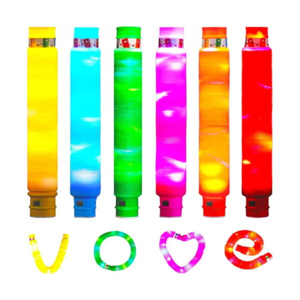 pop-tube-rosu-2 Tub Fidget Pop luminos XL, șase tuburi luminoase aprinse