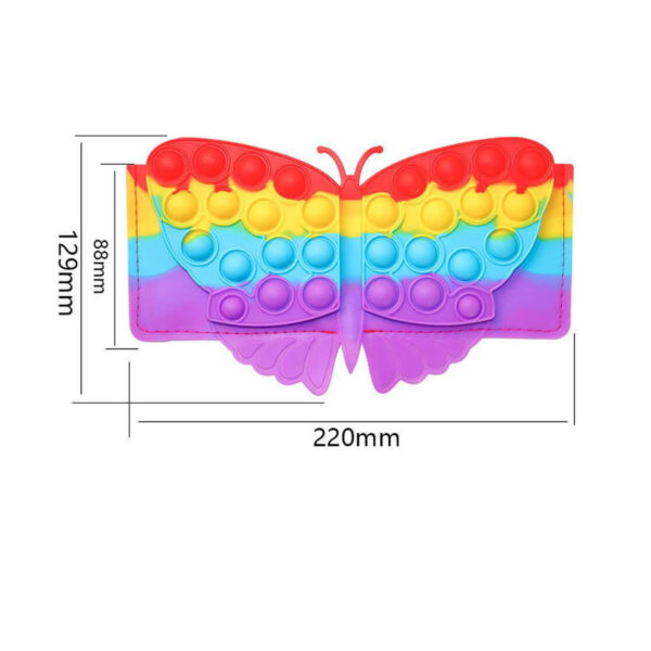portofel-pentru-copii-fluture-curcubeu-6 Portofel pentru copii Fluture, grafic de dimensiuni pentru varianta curcubeu intens: 220 mm lățime și 129 mm înălțime