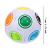 Puzzle Rubik Minge, mingea pe fundal alb, cu o linie de cotă și textul 7 cm / 2.75 inch
