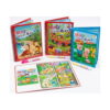 set-4-carti-de-colorat-cu-apa-continut Set 4 cărți de colorat cu apă, coperți Magic Water Book cu dinozauri, vehicule și purceluși