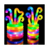 Set 6 tuburi luminoase Pop Tube, compoziție nocturnă cu tuburi luminoase colorate aranjate ca două buchete, cu reflexie