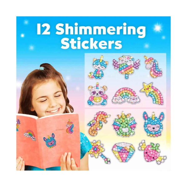 Set creativ cu pictură cu diamante, grafic promoțional 12 Shimmering Stickers