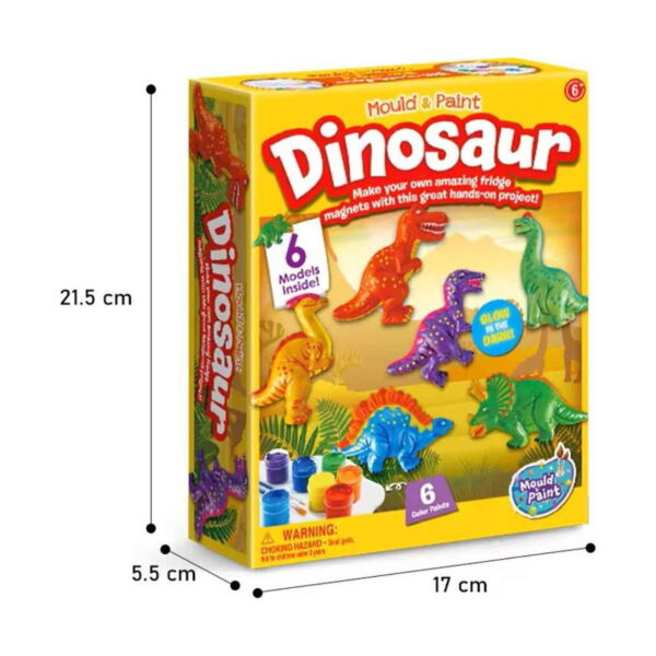 set-creativ-dinozauri-pentru-pictat-ambalaj-2 Set creativ dinozauri pentru pictat, cu cote marcate: 21,5 cm înălțime, 17 cm lățime și 5,5 cm adâncime