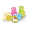 Set creativ Hello Kitty 3 în 1, prim-plan cu patru ștampile în roz, verde și albastru