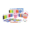 set-creativ-lumea-nisipului-pictura-cu-nisip-12-modele-si-12-culori-continut-2 Set creativ Lumea Nisipului, două rânduri de flacoane cu nisip, planșe, pensulă, instrument, iepurașul roz