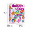 Set creativ Zâne și Unicorni, cutia Unicorn and Fairy cu cote marcate: 21,5 cm înălțime, 17 cm lățime și 5,50 cm adâncime