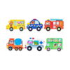 set-cu-3-puzzle-uri-educative-detaliu-2 Set cu 3 puzzle-uri educative, șase puzzle-uri cu vehicule asamblate: autobuz școlar galben, mașină de poliție