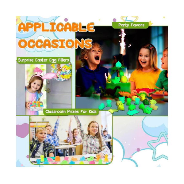 set-de-20-de-jucarii-squishy-luminoase-utilizare-4 Set de 20 de jucării squishy luminoase, colaj APPLICABLE OCCASIONS: copil cu coș de Paște