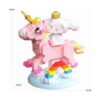 set-de-constructie-3d-hello-kitty-dimensiuni Set de construcție 3D Hello Kitty, unicornul roz cu personajul alb cu coroană, cu cotele 16 cm, 15 cm și 10 cm marcate