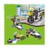 set-de-constructie-stem-politie-4-in-1-utilizare-6 Set de construcție STEM poliție 4 în 1, montaj pe fundal verde cu ilustrația unei secții de poliție și patru modele