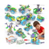 set-de-constructie-stem-tanar-inginer-10-in-1-utilizare-2 Set de construcție STEM Tânăr inginer 10 în 1, montaj cu numeroase modele asamblate (mașini, două elicoptere, un robot)