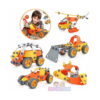 set-de-constructie-stem-technik-5-in-1-utilizare-5 Set de construcție STEM Technik 5 în 1, cinci modele portocalii asamblate