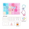 Set DIY de bijuterii cu unicorn, grafic de conținut cu organizatorul plin de mărgele