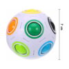 set-educativ-dino-dimensiuni Set educativ Dino, bila-puzzle albă cu discuri colorate, cu cota de 7 cm marcată lateral