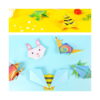 set-jucarii-interactive-jumbo-fidget-model-asamblat Set Jucării interactive, colaj pe galben și bleu: broască și albină sus, iepuraș, melc, rachetă