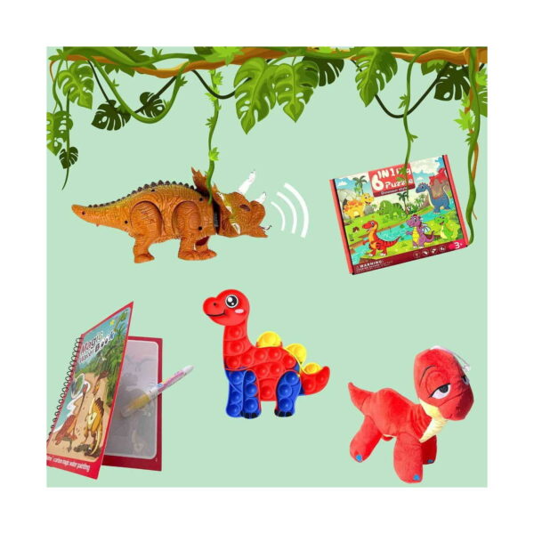 set-senzorial-aventura-dino-5-in-1-continut Set senzorial Aventură Dino 5 în 1, cele cinci produse ale setului