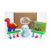 set-senzorial-planeta-dinozaurijucarii-continut Set senzorial Planeta Dinozaurijucării, conținutul setului: cutie de carton maro, cartonaș SpOki