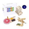 Set STEM pentru copii, cutie albă STEM Kits, lampa cu stele, mașina de desenat cu disc și spirală roșie și mecanismul