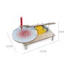 Set STEM pentru copii, grafic de dimensiuni cu mașina de desenat cotată 22 cm lungime, 12 cm lățime și 9 cm înălțime