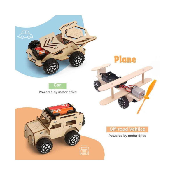 set-stem-vehicule-continut-2 Set STEM vehicule, grafic cu trei modele etichetate în engleză, Car, Plane și Off-road Vehicle