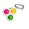 simple-dimple-cu-3-butoane-fucsia-si-galben-si-verde Simple Dimple cu 3 butoane, alb cu trei butoane: fucsia, galben și verde, cu carabinieră gri